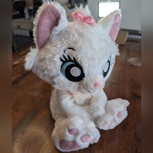 Disney Aristocats Marie Plush Toy with Pink Bow Cute Stuffed Animal Used